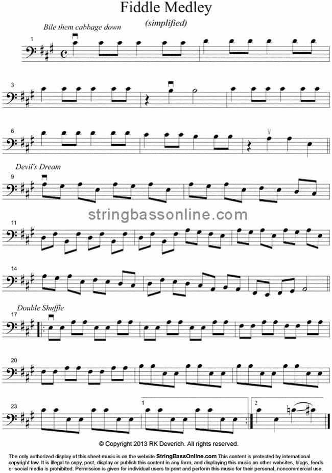 american fiddle medley-simplified